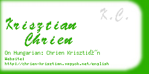 krisztian chrien business card